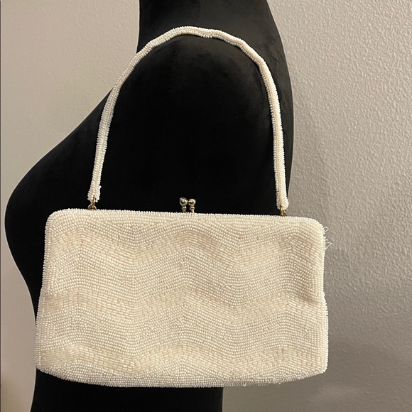 Richere Bag by Walsorg Japan Handbags - Chic Ivory Beaded Wristlet